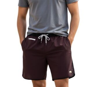 Vuori Men's XXL Rise The Shine Ripstop Shorts Organic Cotton Maroon Red Wine
J